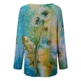 thumbnail image 3 of CLOOCL Oversized Women Blouse Retro Dandelion Pattern Printed Plus Size Female Long Sleeve Woman Fashion Lady Tops, 3 of 6