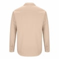thumbnail image 7 of Ohufall Men's Shirts Cotton Linen Turndown Collar Button Top Long Sleeve Fashion Comfort Casual Tshirts, 7 of 7