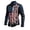 Blue, variant on USA 250Th Anniversary Shirt Men's Long Sleeve Button Down Shirt Stars and Stripes Print Turn Down Collar Casual Comfortable Stylish Versatile Fashion Top Daily Wear Dark Blue L