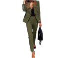 thumbnail image 1 of Women's Blazer With Trouser Suits Office Work Business Suit Jacket 2-piece Suit Set, 1 of 4