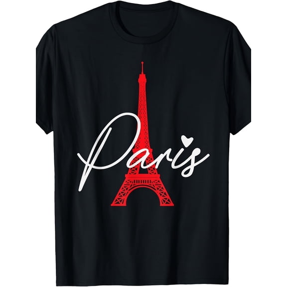 Unisex Paris Eiffel Tower Graphic T-Shirt, France Travel Shirt, Crew Neck Short Sleeve Casual Graphic Tee for Men and Women