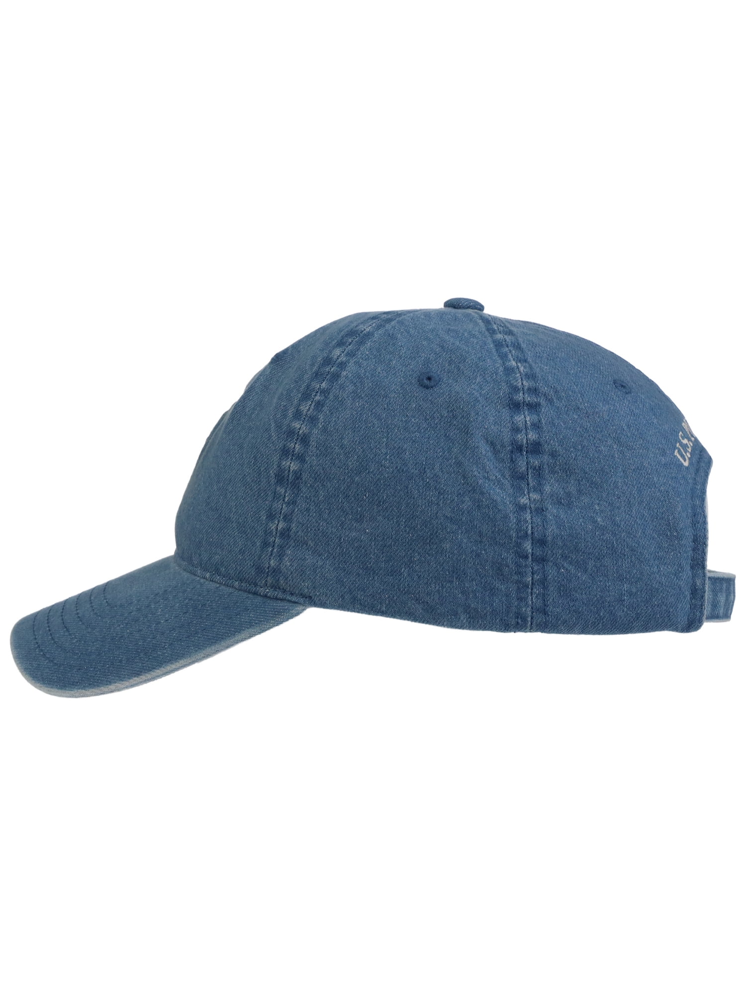 U.S. Polo Assn. Double Horseman Embroidered Dad Hat, Medium Blue, One Size