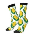 thumbnail image 1 of Wukai Chaussettes Mi-Mollet Imprimé Maïs, Design Imprimé 3D, Chaussettes pour Adultes, Haute Élasticité, Respirantes, Sport, Adaptées pour Quotidien, Unisexe, 1 of 6