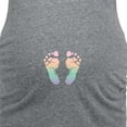 thumbnail image 3 of Bloom Maternity - Rainbow Footprints - Maternity Scoop Neck T-Shirt, 3 of 6