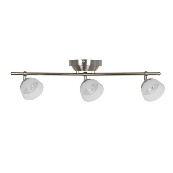 Hampton Bay Madison Rail Fixe à DEL en Nickel Satiné à 3 Lumières de 2 Pi 1000027118 - Neuf