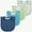 Navy blue/blue/white green/yellow green, variant on BIG ELEPHANT 4 Packs Baby Bibs Cotton Baby Drool Bibs for Drooling and Teething Solid