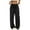 Black, variant on Women's Solid Color Casual High Waisted Loose Fit Athletic Pants with Side Stripes, Sporty Sweatpants, Elastic Waist Joggers for Running Yoga Women's Trousers,Pink,S