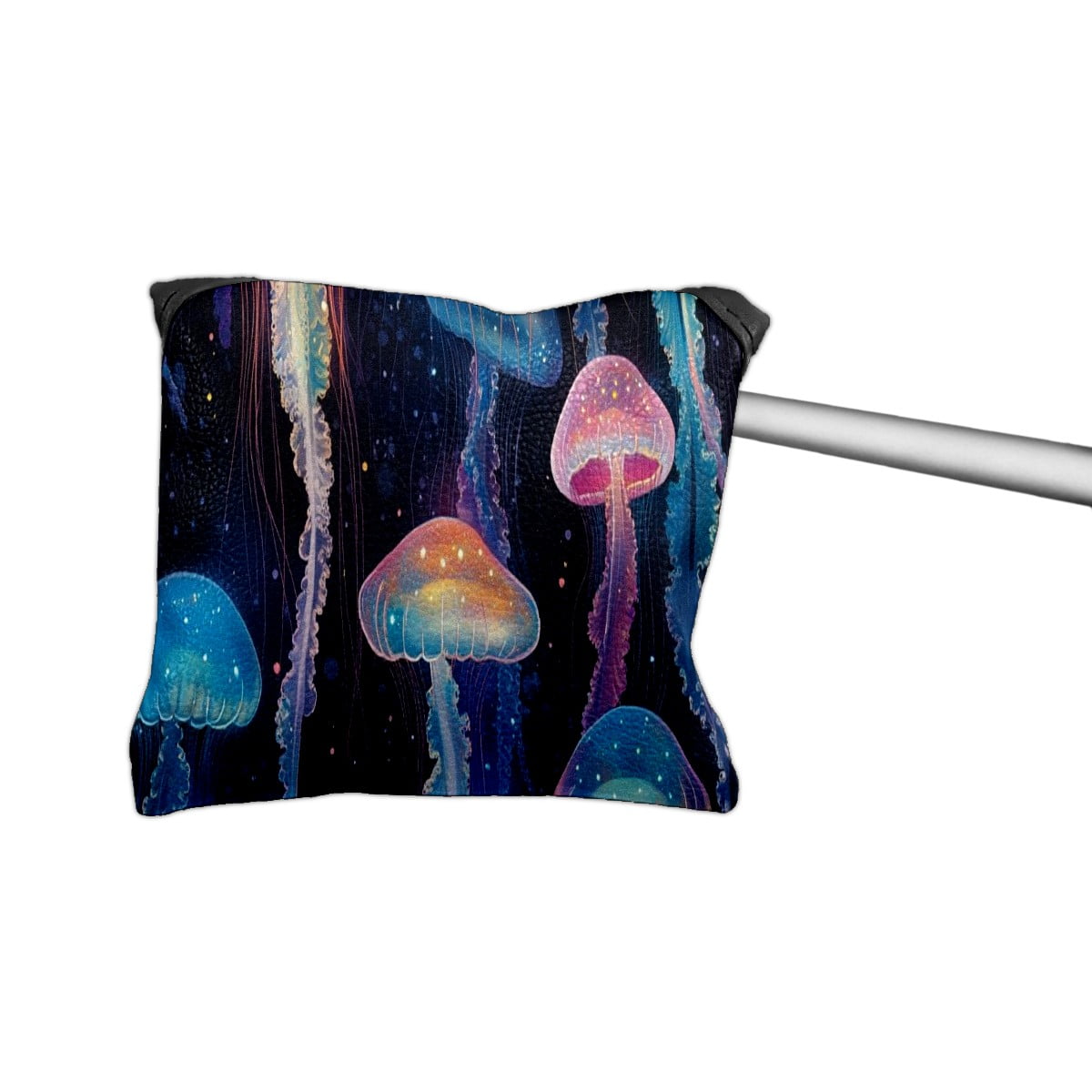 Golf Mallet Putter Cover Premium Leather Golf Putter Head Cover with Magnetic Closure, Golf Cover for Men and Women Sea Jellyfish