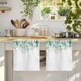 thumbnail image 4 of Teal Botanical Microfiber Kitchen Towel, Spring Weeping Eucalyptus Leaves Soft Absorbent Dish Towels, Quick Drying Washable Dishcloths for Kitchen Cleaning, Drying Dishes, 18x28 Inches, 4 of 9