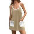thumbnail image 6 of Penkiiy Stylish Women's Tennis Dress with Built-In Shorts | High-Performance Summer Mini Dress for Sports & Casual | Lightweight, Anti-Chafe Design L Beige, 6 of 8