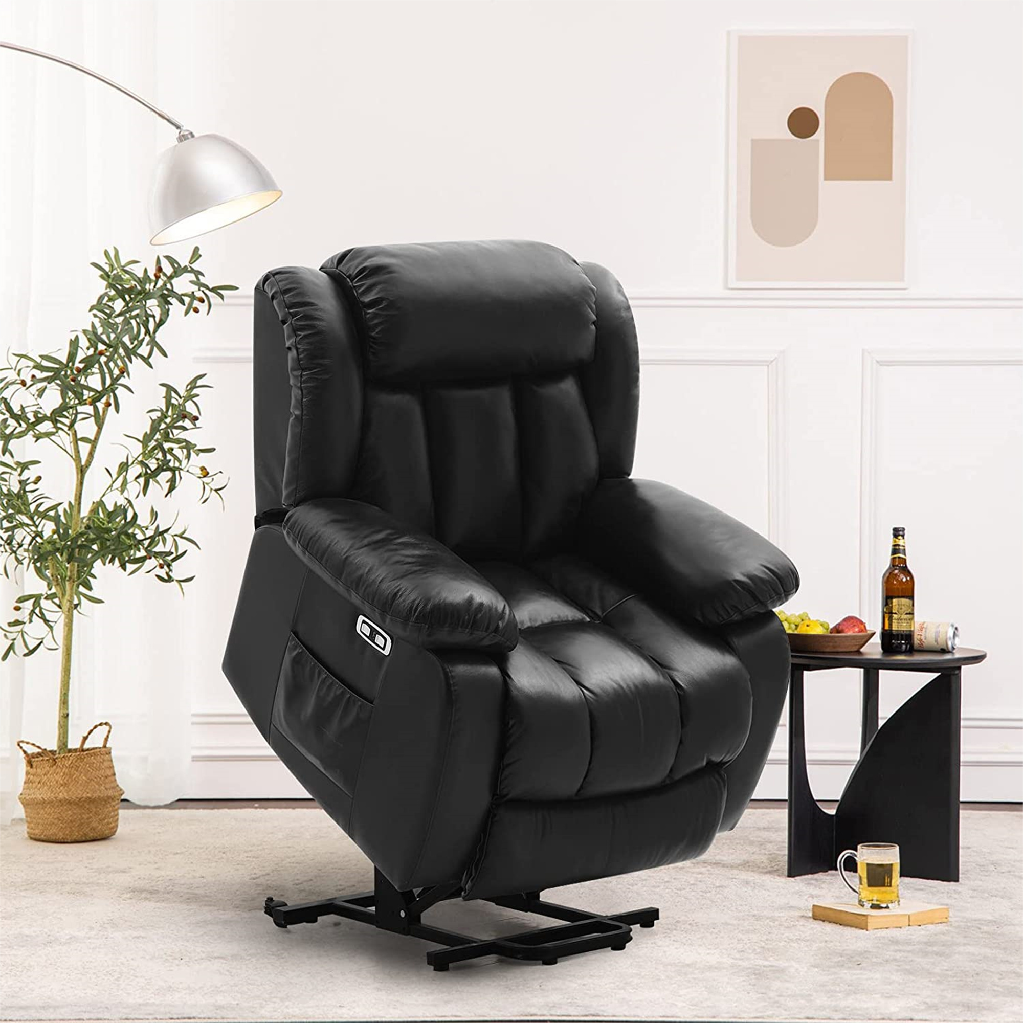 TEKAMON Leather Dual Motor Lift Chairs Recliners and Ergonomic Lounge
