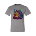 thumbnail image 2 of Wild Bobby, If You're Nice I Might Let You Live With Me Colorful Cat Animal Lover Men's Graphic T-Shirt, Heather Grey, 3XL, 2 of 3