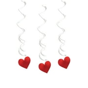 Way to Celebrate Valentine's Day Hearts Dizzy Danglers 3 ct, 26"