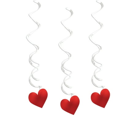 Way to Celebrate Valentine's Day Hearts Dizzy Danglers 3 ct, 26"