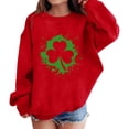 thumbnail image 2 of Otqutp St Patricks Day Sweatshirt for Teen Girls Pullover Crewneck Sweatshirts Kids Long Sleeve Irish Shamrock Graphic Hoodie Shirt, 2 of 8
