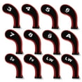 thumbnail image 2 of Eigraketly Paquete de 12 cubiertas de cabeza de golf Fairway exquisitas cubiertas de malla regalo dulce accesorios para Putter suministros Golf Rojo, 2 of 6