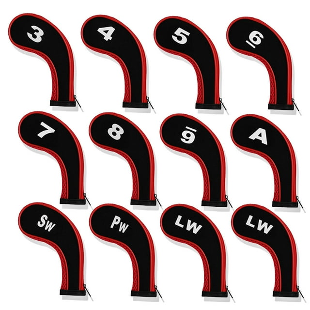 Cubierta de cabeza de Golf Toystoory 12 piezas amplia compatibilidad malla cremallera rojo
