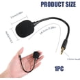 thumbnail image 4 of Fuitke Microphone for Turtle Beach Headset Replacement Mic 35mm Boom Detachable Microphone Game Mic Compatible with Headset On PS4 PS5 Xbox One PC for Any Wireless Headset, 4 of 5