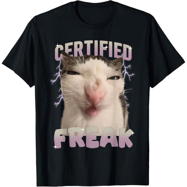 Camiseta divertida para gatos con certificado de meme de gato maldito