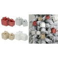 thumbnail image 2 of ZPAQI Glittering Striped Gift Box Christmas Tree Ornaments Festive Decoration, 2 of 20