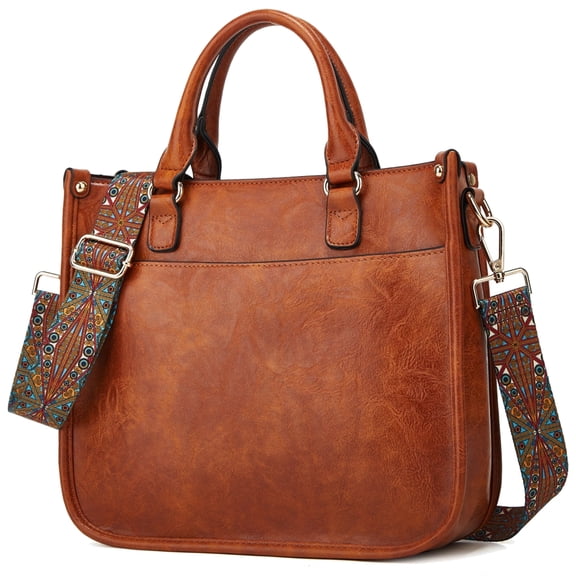 ABLEGRID Womens Leather Crossbody Purses and Handbags Top Handle Satchel Bags Tote Bags Tote Purses for Women
