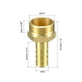 thumbnail image 2 of Conector adaptador de manguera acanalada de latón 8mm Barb x 3/8 PT Macho, 2 of 4
