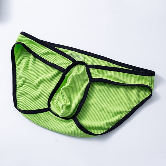 Vedolay Panties Men Briefs Stretch Men Fashion Low Waist Comfortable Breathable Interest Underwear,Green M