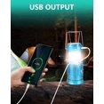 thumbnail image 3 of Azul-1 pieza Luz solar para acampar Luz LED con batería recargable (con recarga) Linterna de senderismo Luz solar para exteriores Luz para carpa Camping/Pesca/Apagón, 3 of 5
