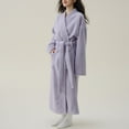 thumbnail image 7 of GHSOHS Robes for Women Robes Night Gown for Women Soft Comfy Flannel Bathrobe Pajamas Lengthened Winter Thick Bathrobe Comfortable Cotton Flannel Shawl Collar Couple Robe Sleepwear Robe Nightgown, 7 of 7
