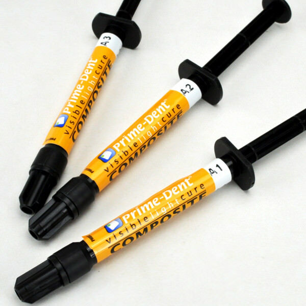 Prime Flowable Light-Cure Dental Composite Syringe Kit - All Shades Included, For Dental Restorations