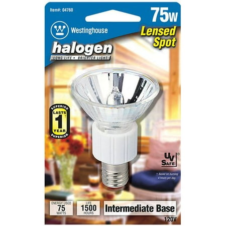 Narrow Base - Intermediate Base Halogen Spotlight Light Bulb-75W NARROW SPT HLGN BULB