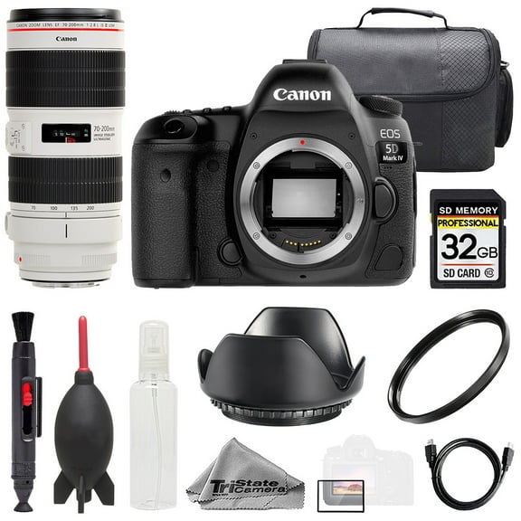 Canon EOS 5D IV Camera   EF 70-200mm f/2.8L IS III USM Lens  32GB   Bag  UV Filter- Basic Kit (International Version)