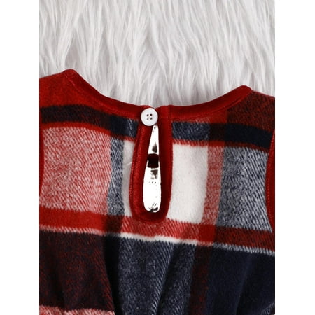 

Casual Plaid Print Round Neck Sleeveless Red Baby Sets (Baby s)