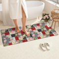 thumbnail image 4 of Pioneer Flower Floral Print Pattern Bathroom Rugs Mat, Non Slip Microfiber Bathroom Rug with Rubber Backing, Soft Mats for Bathroom Floor Tub Shower, 24"x60", 4 of 5