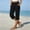 #Black, variant on Women's Cotton Blend Capri Pants, Elastic Waist Cropped Trousers with Pockets for Summer and Everyday Wear,Army Green,Women's Capri L