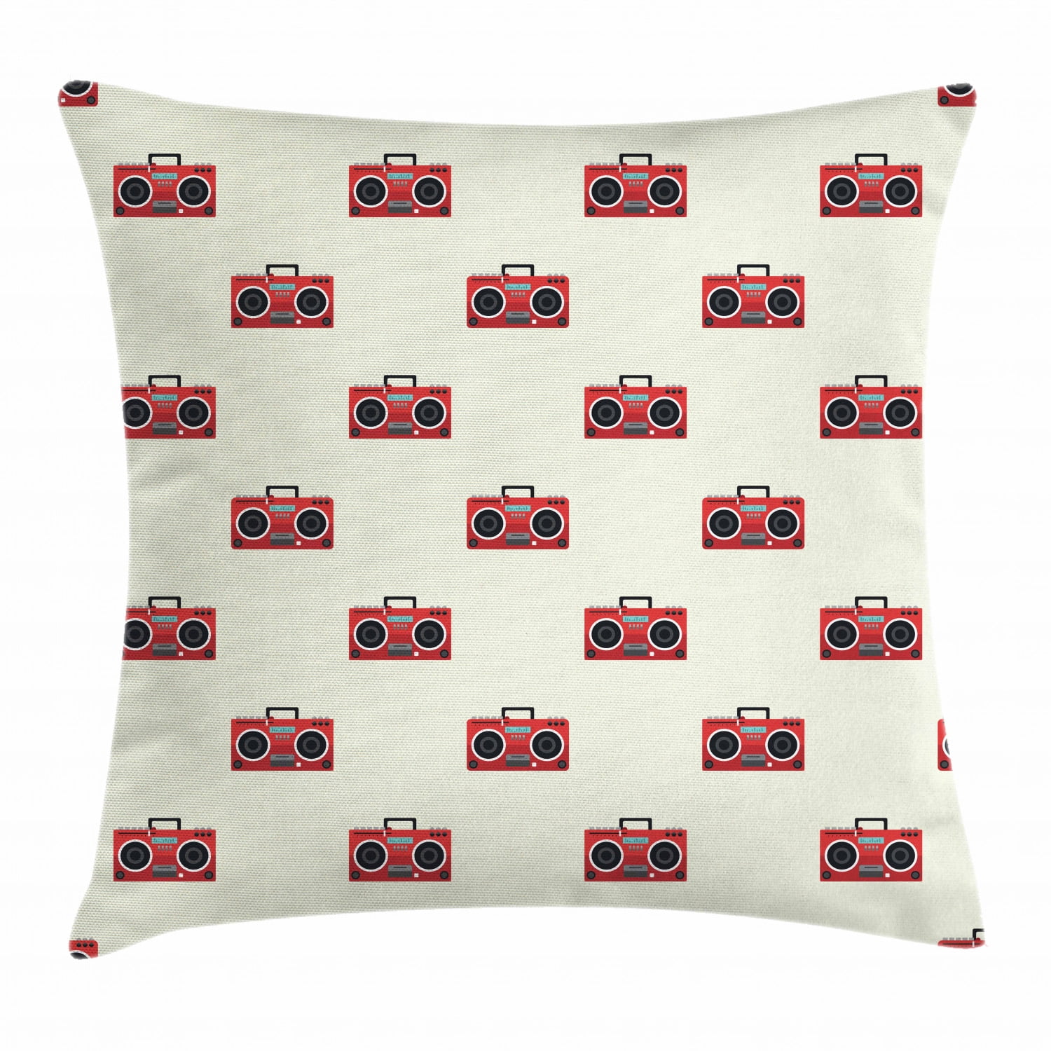 Hip Hop Throw Pillow Cushion Cover, Tape Recorder Musician Instrument