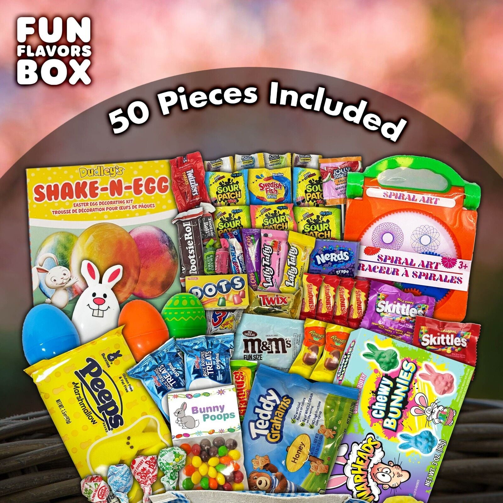 Fun Flavors Box Blue Easter Basket Fillers Candy Chocolates Snacks Gift Box
