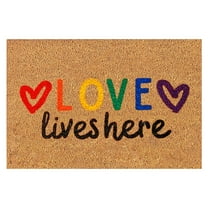 Clearance Colorful Gay Letter Doormats Funny Door Mats Outdoor Welcome Doormats Entrance Rug Farmhouse Decor Home Kitchen Floor Summer Door Mats Washable Low-Profile Inside Entry Doormats for Entryway