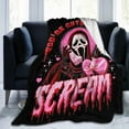 thumbnail image 2 of Halloween horror movie scream ghost face print plush blanket, super soft and light for all seasons, multi-purpose home decoration, 2 of 7