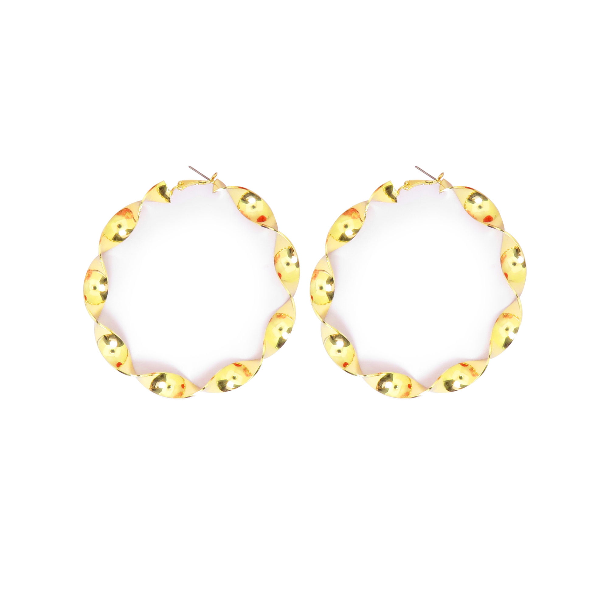Oussum Big Women Hoop Earrings Round Twisted Hoop Earrings for Ladies Fashion Jewelry Online