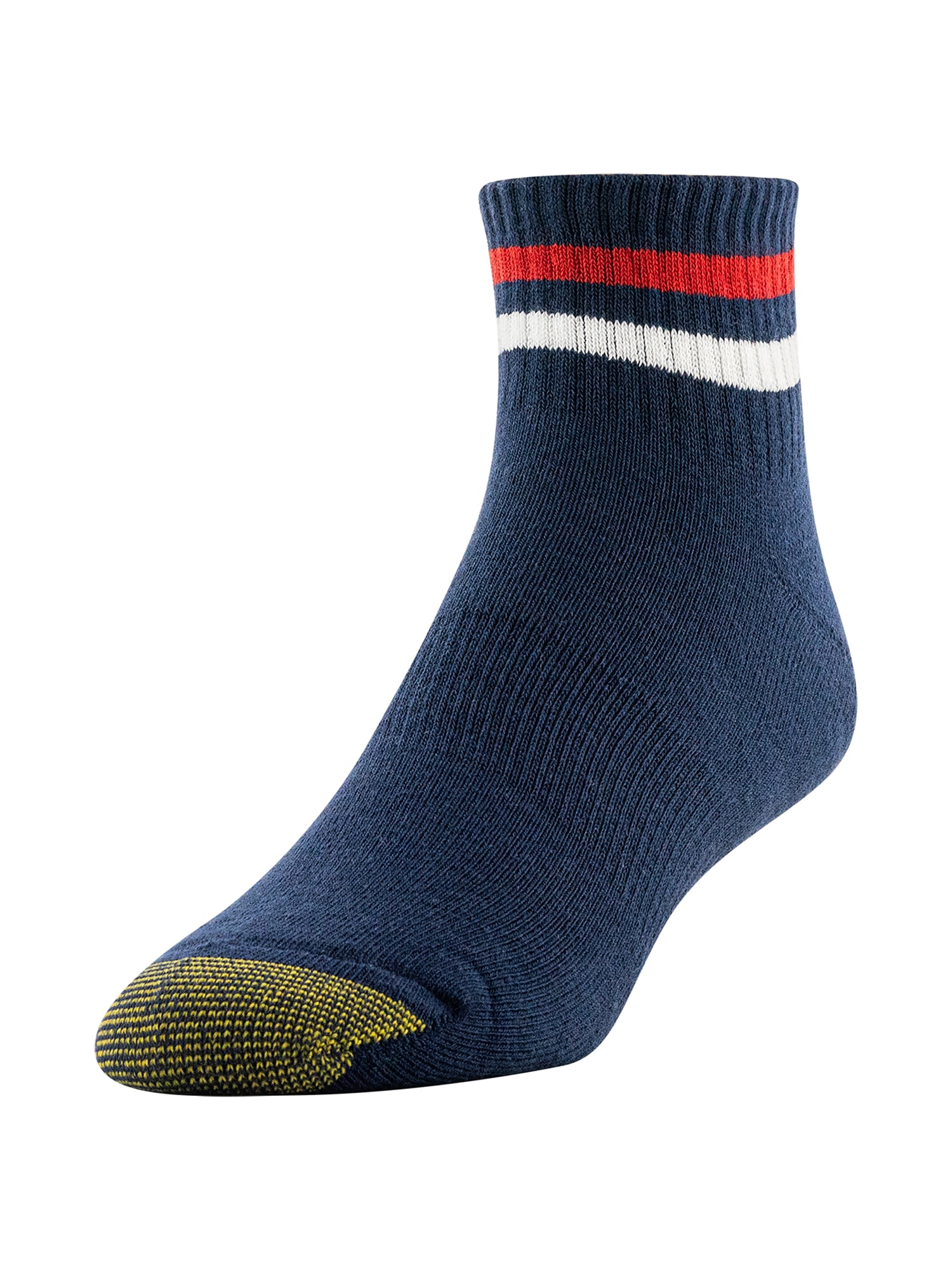 GoldToe Edition Mens Americana Quarter Socks Assorted, 6 Pack
