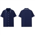 thumbnail image 3 of Suéter Informal de Verano para Hombre, con Botones Finos, Estilo Ejecutivo, Estilo Retro, de Corta, para Playa Tíbet L, 3 of 8