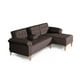 thumbnail image 4 of Sala Modular Reversible Makora Brunello Con Memory Foam, Color Chocolate , De Lino, Respaldo Reclinable de 3 Posiciones, 4 of 10