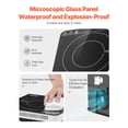 thumbnail image 6 of VEVOR Portable Induction Cooktop, 1500W Electric Induction Burner with 9 Temperature Settings, Countertop Induction Hot Plate with 4H Timer, 24H Reservation, Child Lock, Easy to Clean, for Cooking, 6 of 9