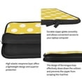 thumbnail image 4 of Bingfone Yellow And White Polka Dot Laptop Sleeve Case 13 inch , 360° Protective Computer Carrying Bag, 4 of 8