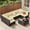 7 Pieces-Beige, variant on Patio Furniture Set Clearance, Lofka 5 Pieces Patio Conversation Set with Sofas and Tempered Glass Coffee Table for Outdoor Garden Gray