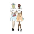 thumbnail image 2 of Pavlova, Martina 11x14 White Modern Wood Framed Museum Art Print Titled - Girlfriends I, 2 of 4