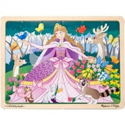 Melissa & Doug Woodland Fairy Princess Wooden Jigsaw Puzzle With Storage Tray (24 pcs)