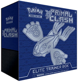 Elite Trainer Box Pokemon ETB trading cards game Primal Clash Kyogre Blue