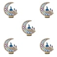 thumbnail image 2 of Advancent Eid Mubarak, suministros de decoración para fiestas, adornos para festivales, adornos artesanales musulmanes, exquisitas decoraciones de JM00442 5piezas Advancent CBP220915, 2 of 6